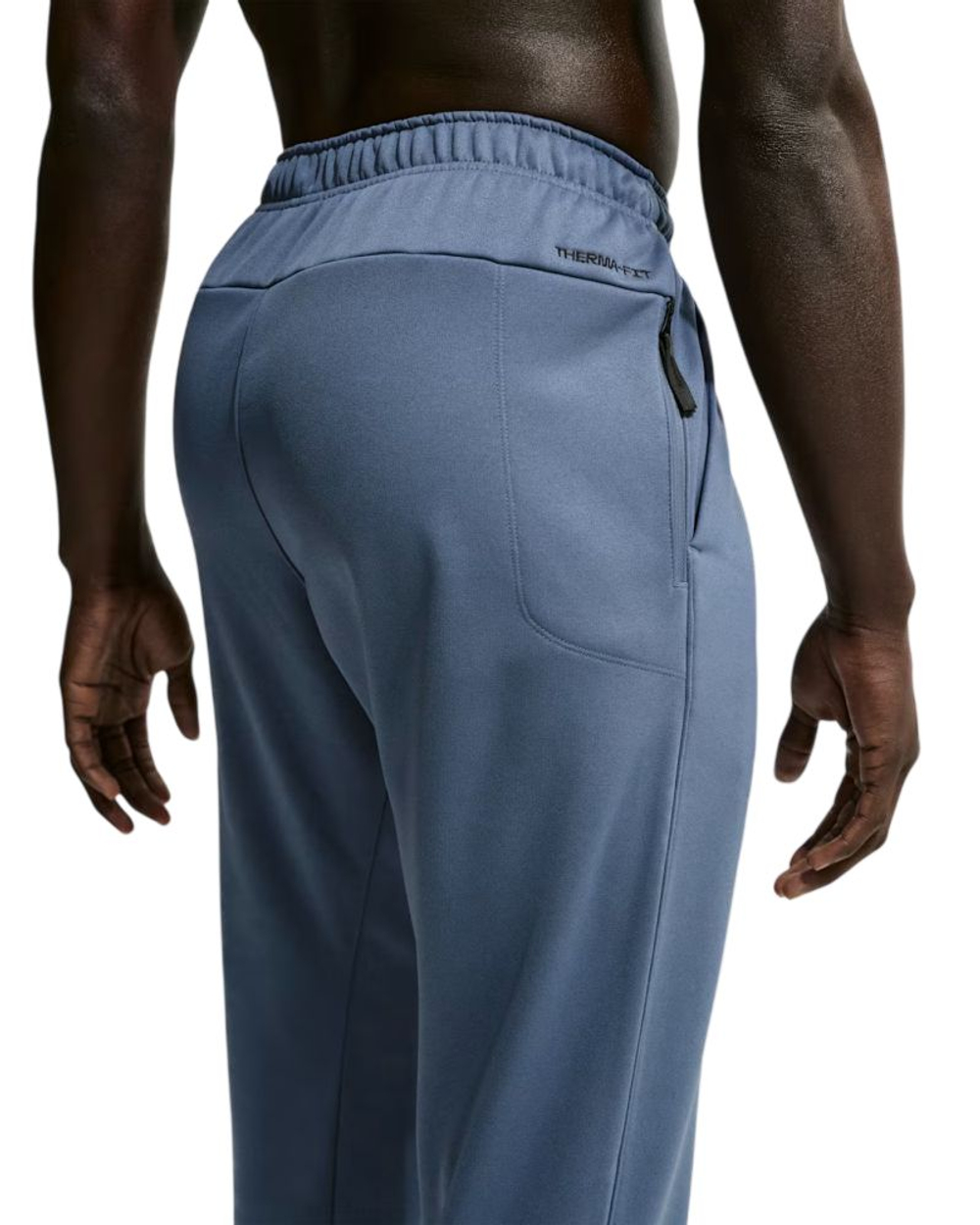 Теннисные брюки Nike Therma-FIT Open Hem Fitness - diffused blue/diffused blue/black
