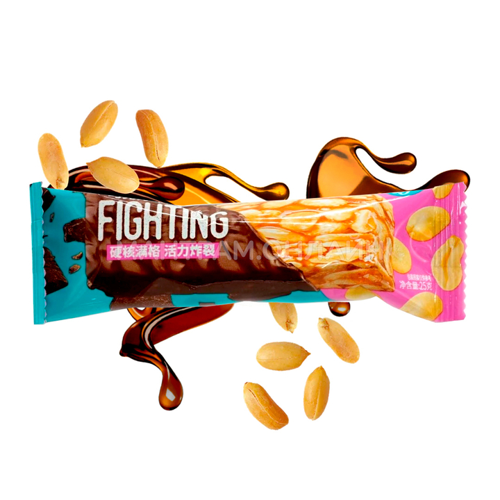 Батончик арахисовый Fighting в шоколаде 25 г