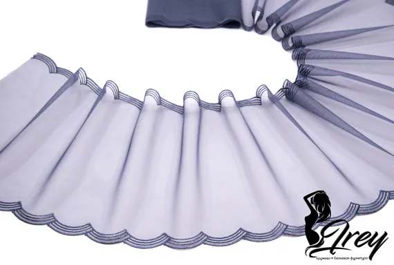 05-92 ОПТ Вышивка на неэл. сетке 18 см, темная лаванда