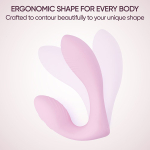 Розовый вибратор 12,5см в трусики с пультом ДУ Selove DuoFlex Flexible Wearable Vibrator Pink