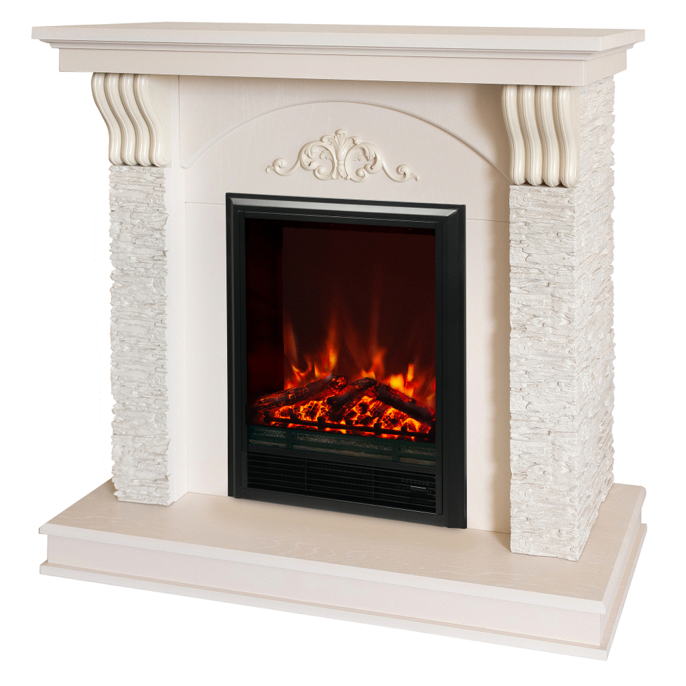 Каминокомплект Real Flame Corfino WT с очагом Eugene