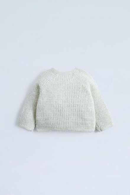 ZARA СВИТЕР С РЕЛЬЕФНЫМ УЗОРОМ, СЕРЫЙ