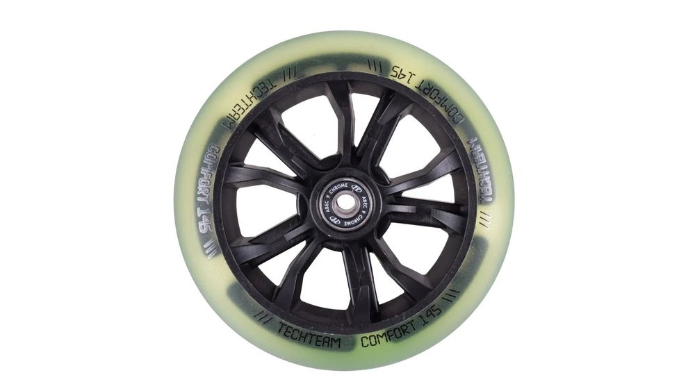 Колесо Comfort 125 R light green ABEC - 9, LED-подсветка