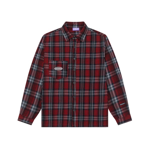 Рубашка Ymkashix Velvet Button Tartan