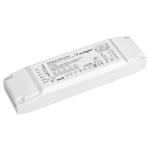 Блок питания Arlight ARJ-SP-60-PFC-1-10V-DALI2-PD (60W, 9-58V, 2x0.3-0.9A) 033730