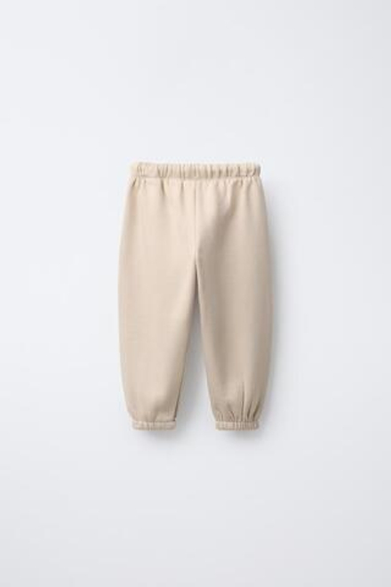 ZARA БРЮКИ BALLOON ИЗ ПОЛАРФЛИСА, ЭКРЮ
