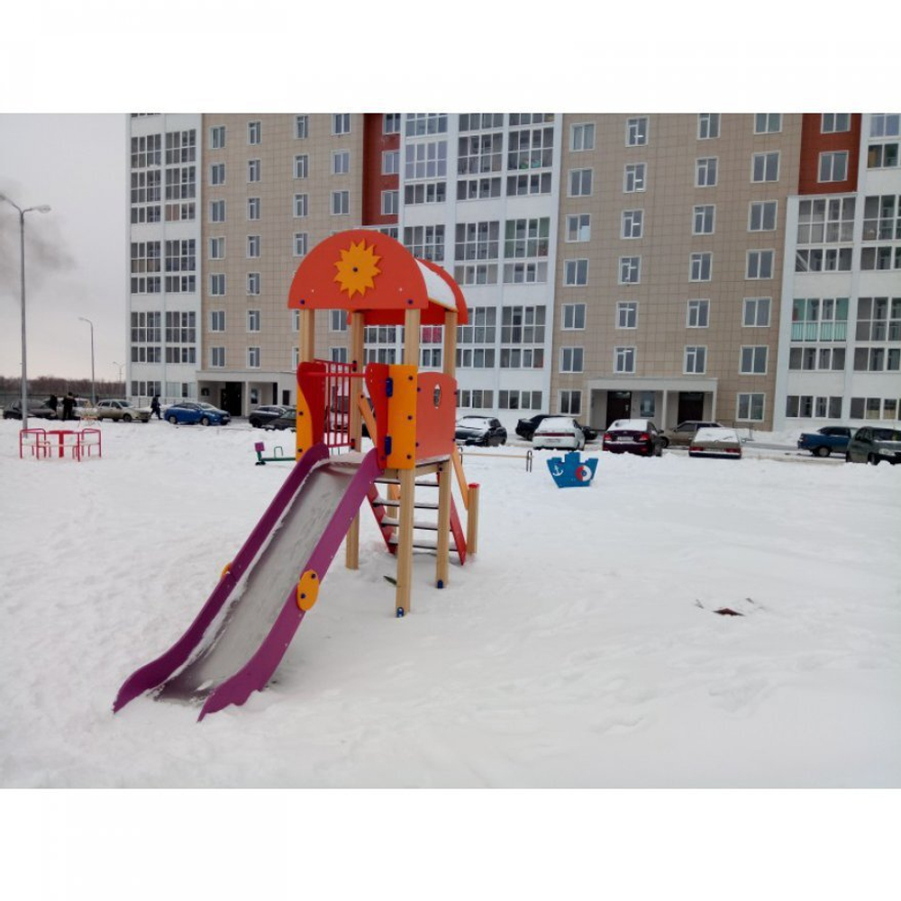 Детский игровой комплекс Солнышко Лето (скат металлический) Н-1200 ДИО 03020