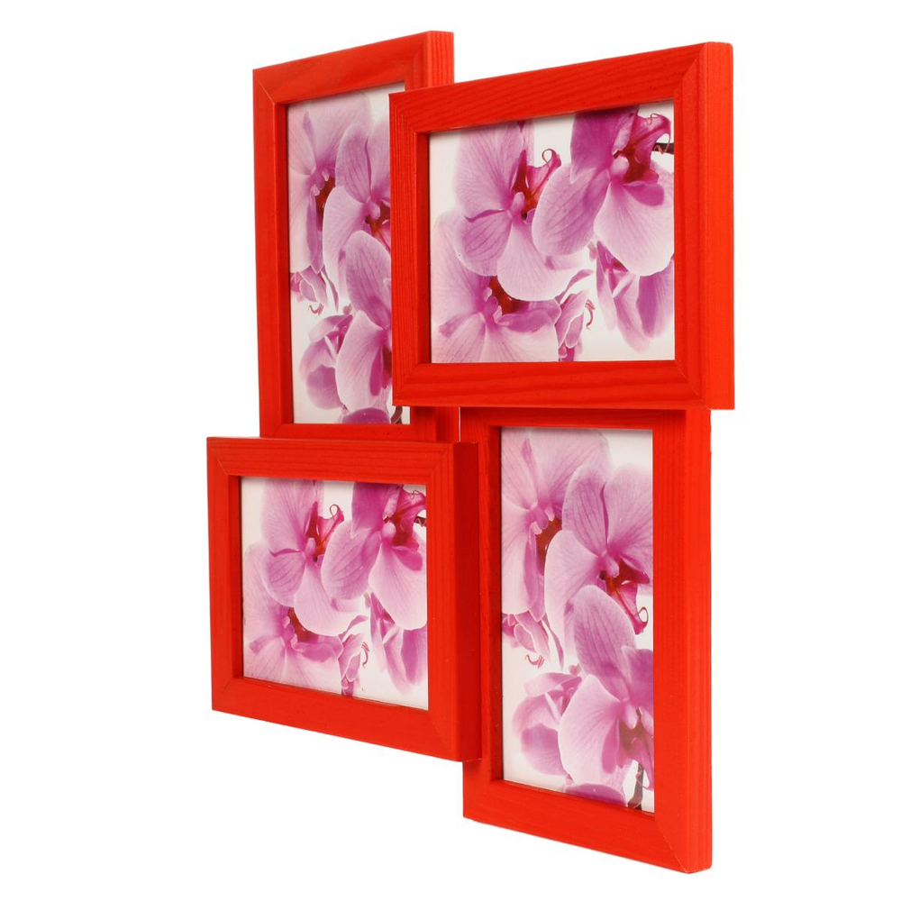 Мультирамка деревянная 4 фото 10*15см.