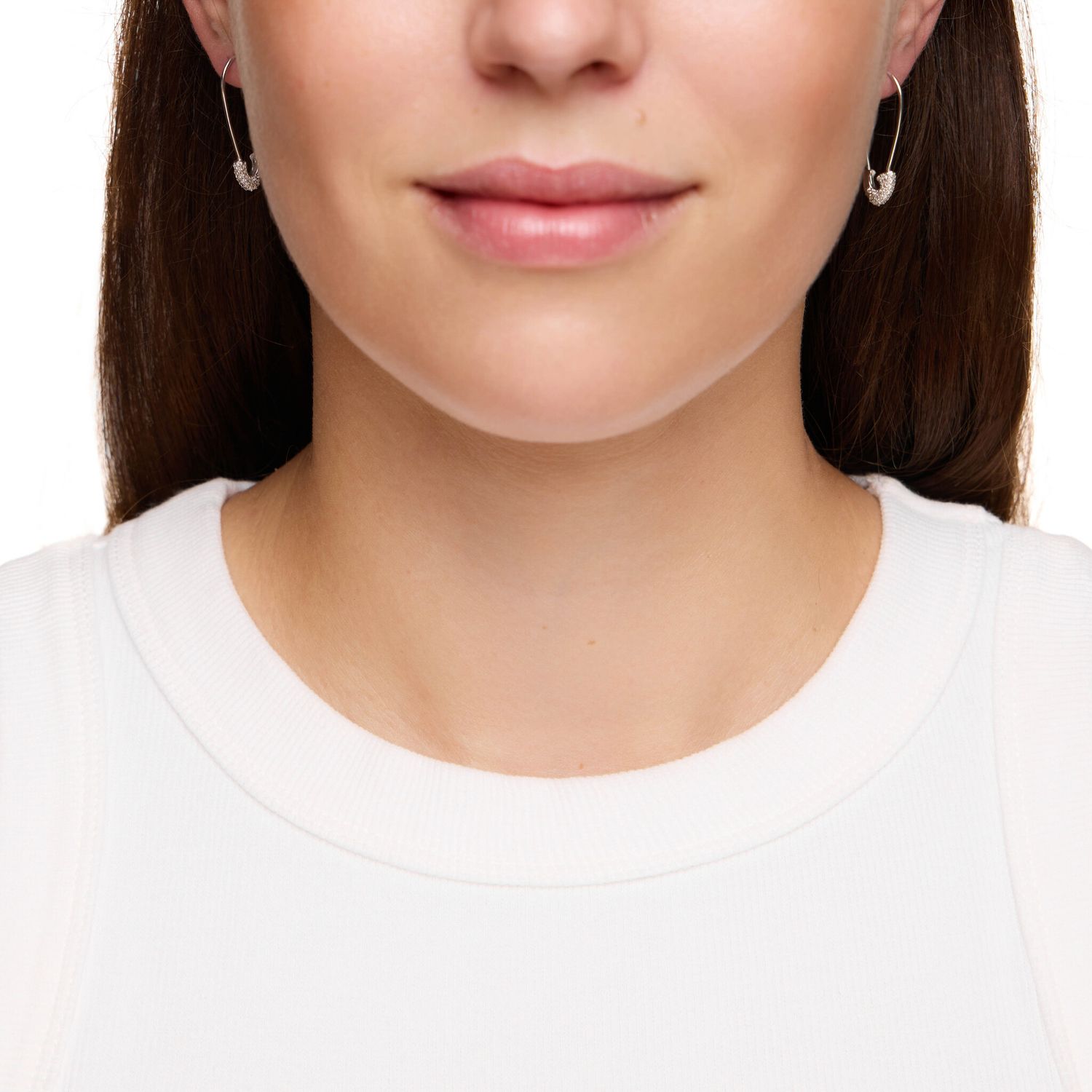 Серьги Crystal Pin Earrings - Silver