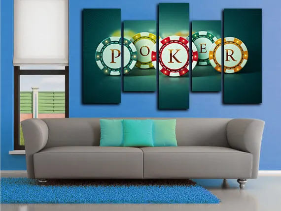 Модульная картина "Покер фишки"