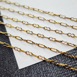 Цепочка, сталь, 2я позолота, р-р 5×2.1 мм, цена за отрезок 50 см