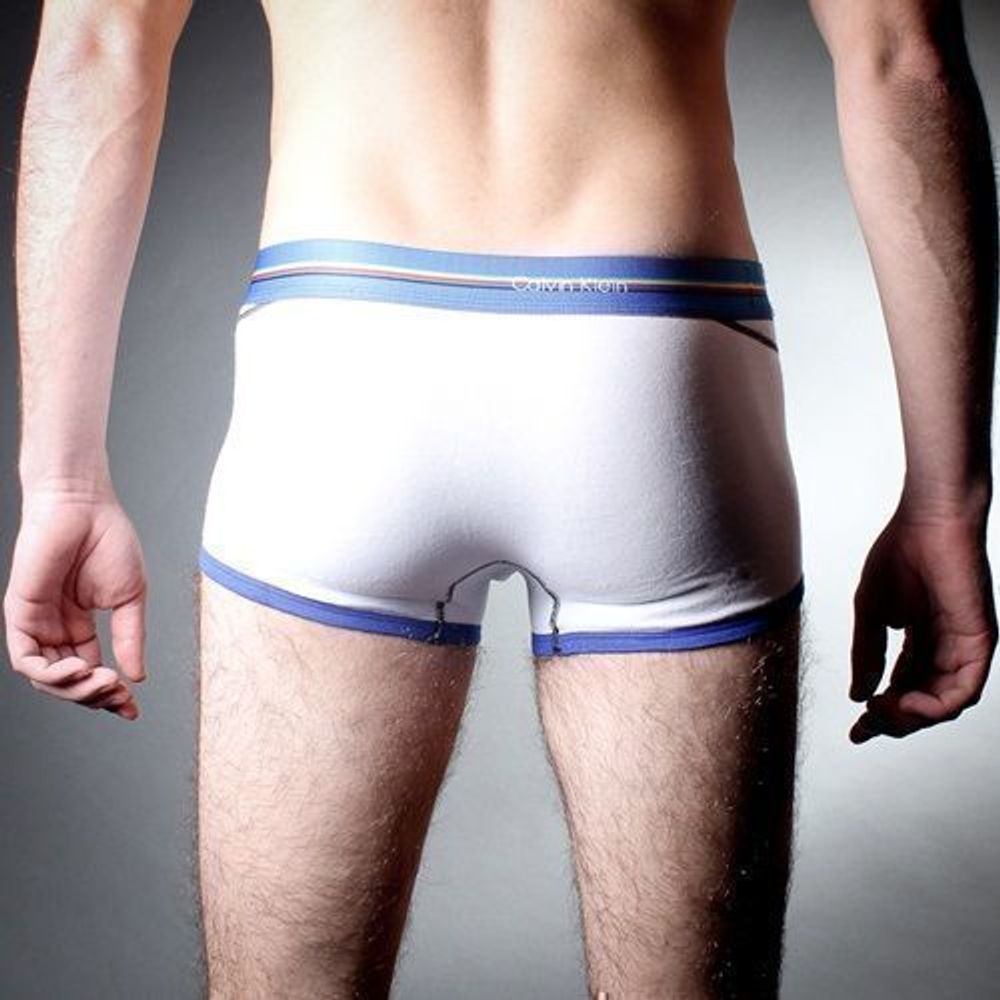 Мужские трусы боксеры белые Calvin Klein Bold White Boxer