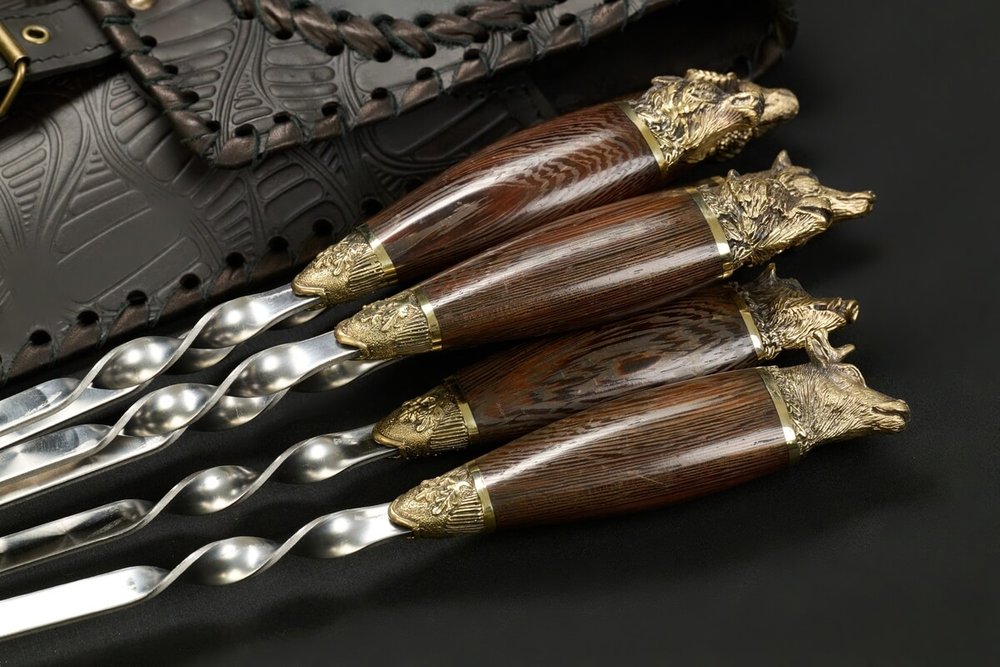 Набор шампуров в чехле "Кочевник №10 Звери большие"