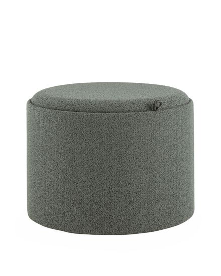 Пуф с ящиком Хюгге L букле темно-серый