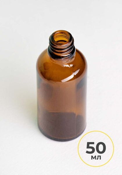 Стеклянный коричневый флакон 50 мл 18/410