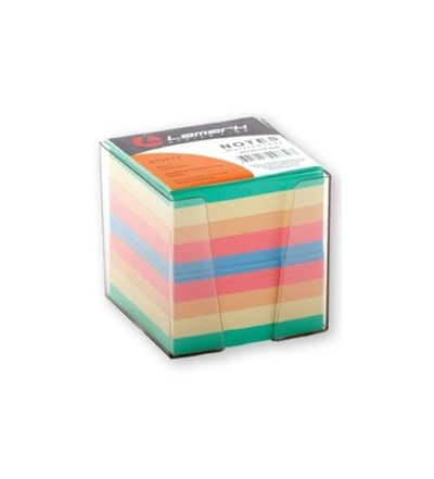 Блок бумаги в боксе 9*9*9 Lamark цветная NT0073