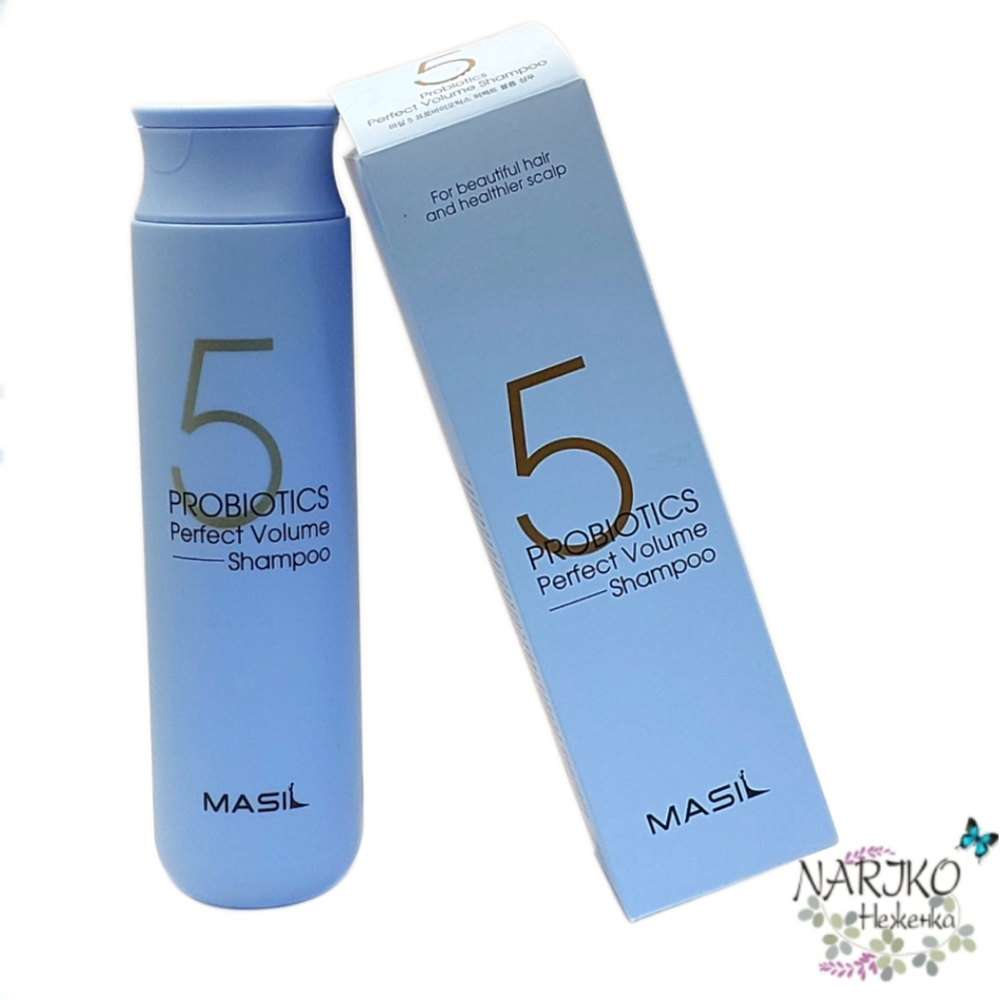 Шампунь для объёма волос с пробиотиками MASIL 5 Probiotics Perfect Volume Shampoo, 300 мл.