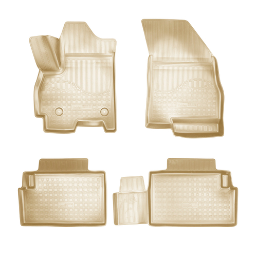 Ковры в салон Norplast/Unidec для Chery Tiggo 4 Pro (2022-) Полиуретан, Бежевый, арт.NPA11-C11-720-2-B