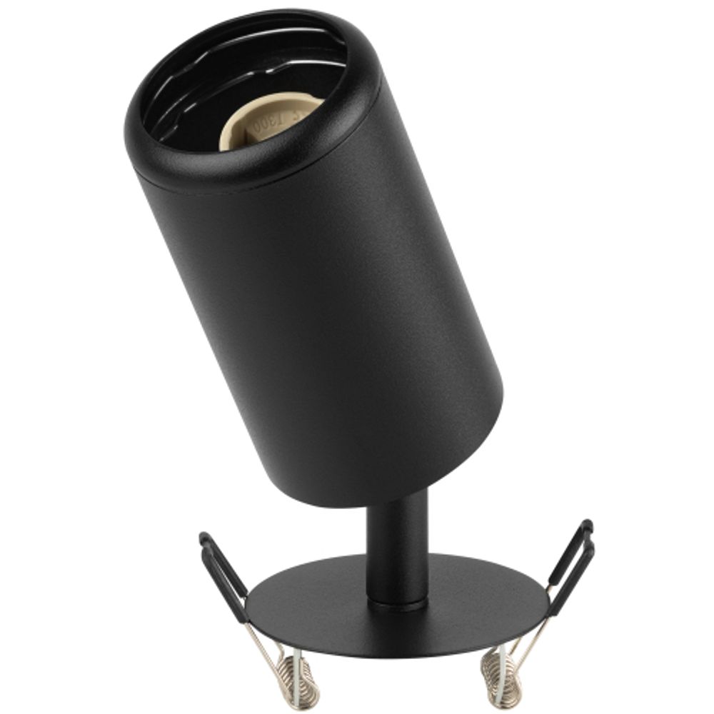 Светильник встраиваемый алюминиевый ЭРА KL106 BK под лампу MR16 GU10 черный матовый | 