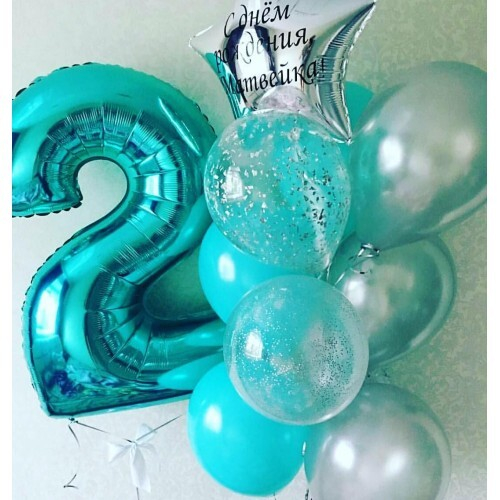 Сет из шаров на 2 года на День Рождения
