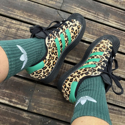ADIDAS Кроссовки Superstar II с анималистическим принтом, черный/зеленый