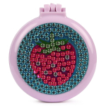 Расческа массажная детская складная "Карамель", клубника, цвет сиреневый, d-6см (Huangyan Shunchang)