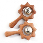 Деревянная погремушка с бубенцом Солнышко Леснушки