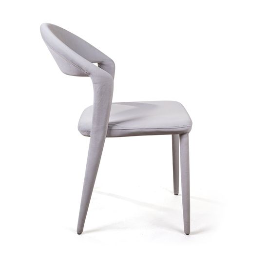 Стул Asti, бархат светло-серый