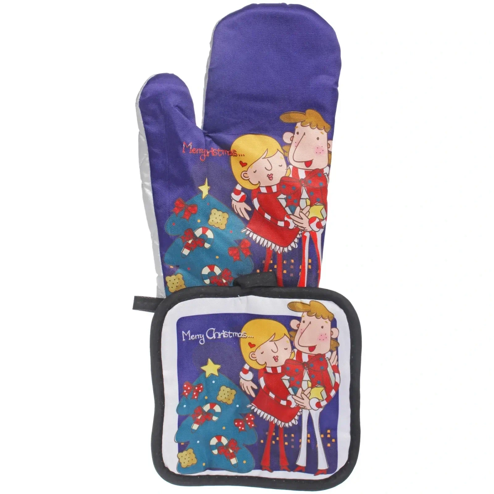 Прихватка в наборе с варежкой «Парочка», 17,5*17,5 см и 26*17 см