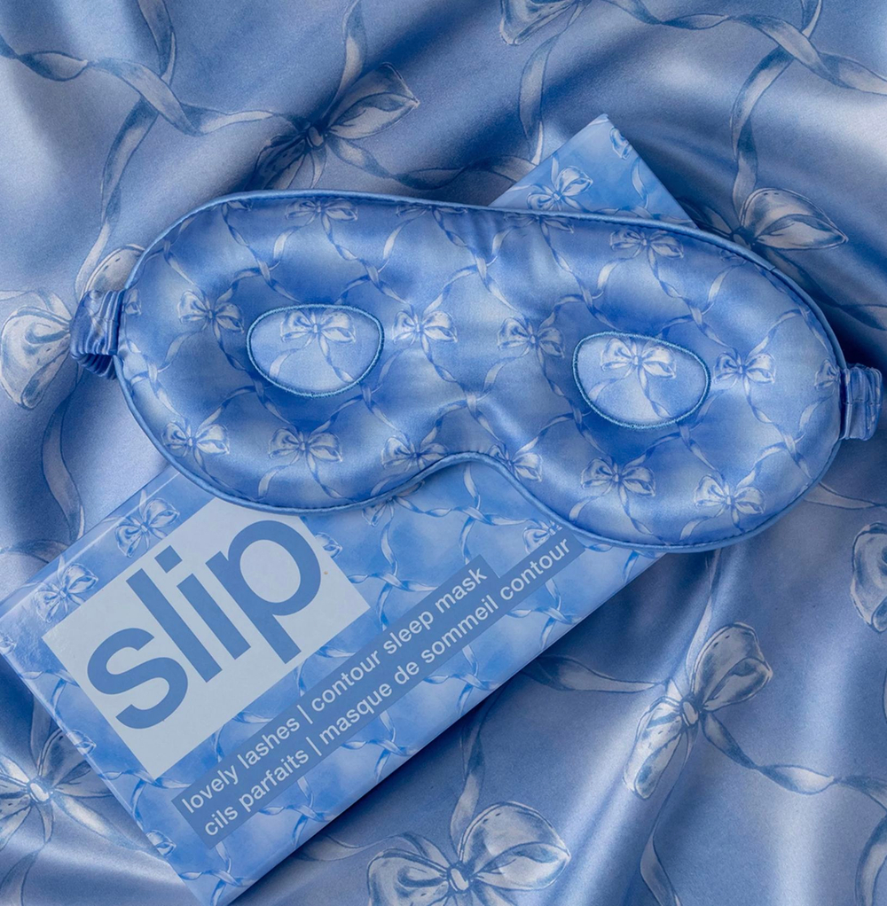 Маска для сна c контуром из 100% шелка SlipSilk, bluebelle
