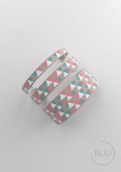 Схема PEYOTE, Схема браслета мозаичное плетение, узор из Miyuki Delica 11/0, файл PDF, №177