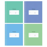 Тетрадь школьная А5 12л клетка "Школьная", ассорт. (BG) микс цветов (комплект 5 шт)