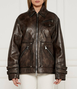 Кожаная куртка Grotta Pinko - коричневый(104048 A23U)