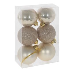 GAEM Набор из 6шт Украшение новогоднее "Шар", D 6 см, L6 W6 H7 см