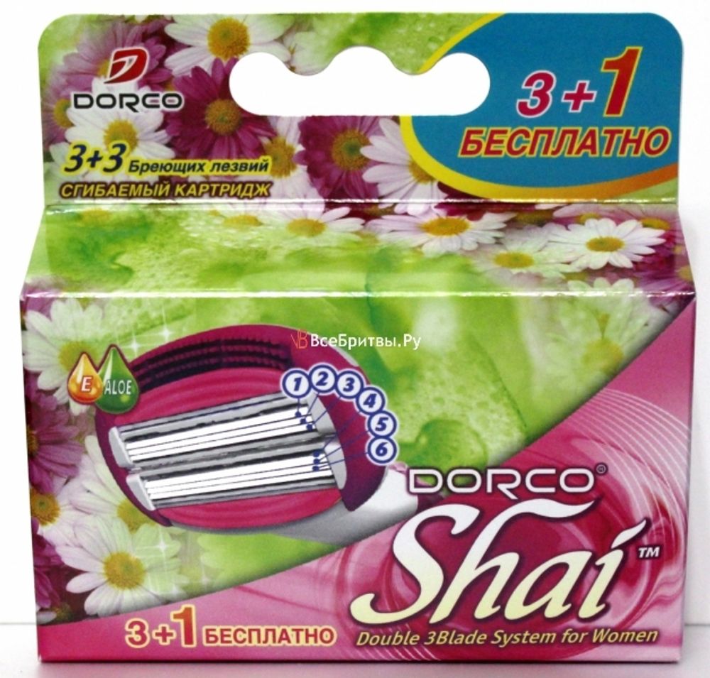 Dorco кассеты женские &quot;Shai Reina-6&quot; 3+1шт