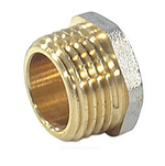 Заглушка латунь никель Ду 32 (1 1/4") НР 9017 ГОСТ 32585-2013 Aquasfera 9017-04