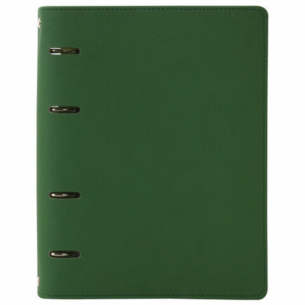 Тетрадь на кольцах А5 180х220мм, 120л, под кожу, BRAUBERG Joy, зелёный/светло-зелёный, 129991