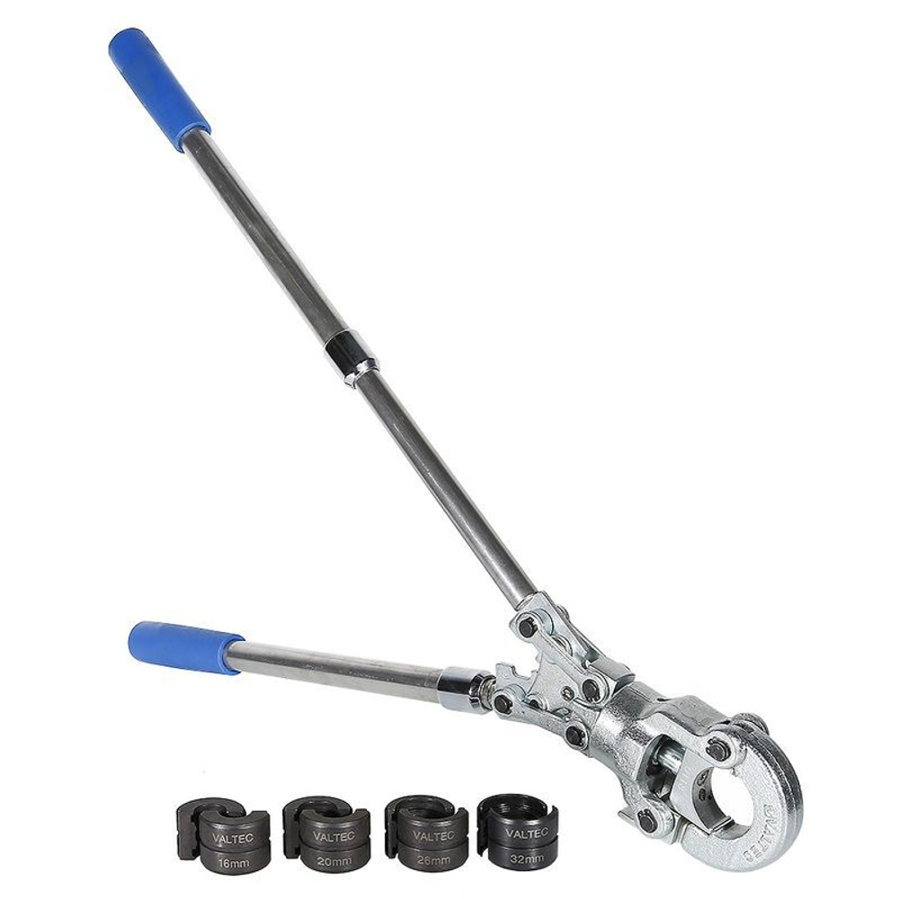 Ручной пресс-инструмент для обжима МП труб с насадками 16-20-26-32 мм Valtec