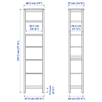 Открытый книжный шкаф - IKEA HEMNES, 49x197 см, белый, ХЕМНЭС ИКЕА