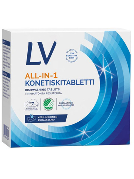 ТАБЛЕТКИ ДЛЯ ПОСУДОМОЕЧНОЙ МАШИНЫ LV ALL-IN-ONE 40 ШТ.