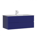 Тумба с раковиной ORKA Moonlight 120 подвесная, синий матовый