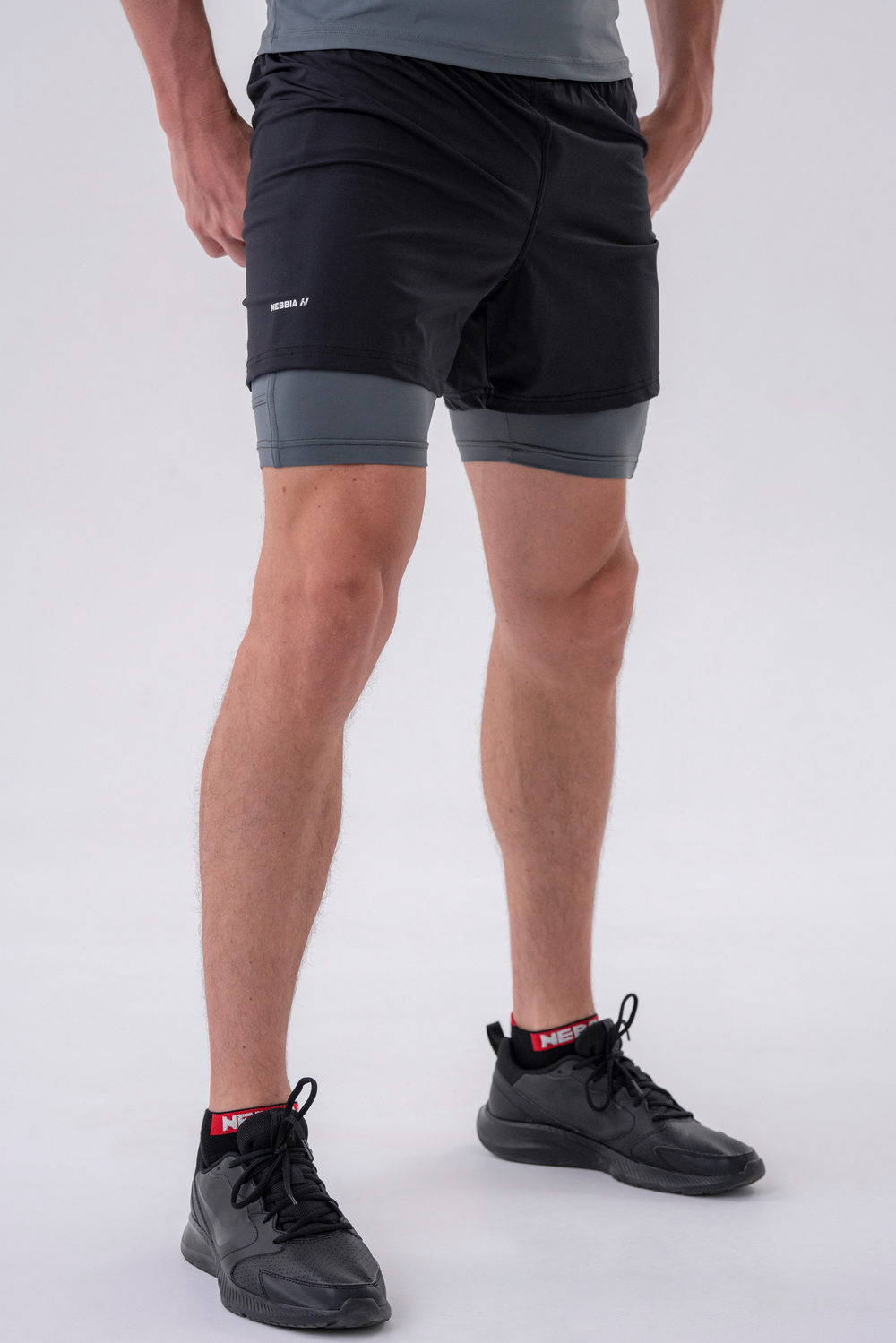 Шорты Double-Layer Shorts with Smart Pockets 318
Черные/ Серые