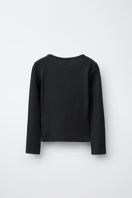 ZARA ОДНОТОННАЯ ФУТБОЛКА С МОДАЛОМ, АНТРАЦИТОВО-СЕРЫЙ