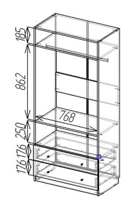 Шкаф МАМА "Девочки", Белый