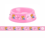 Миска пластиковая «МОЙ БРО - Любитель рыбки!, цвет розовый 21*6,5см (логотип на миске) 700мл