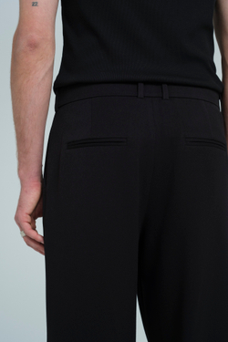 Брюки широкие | black viscose