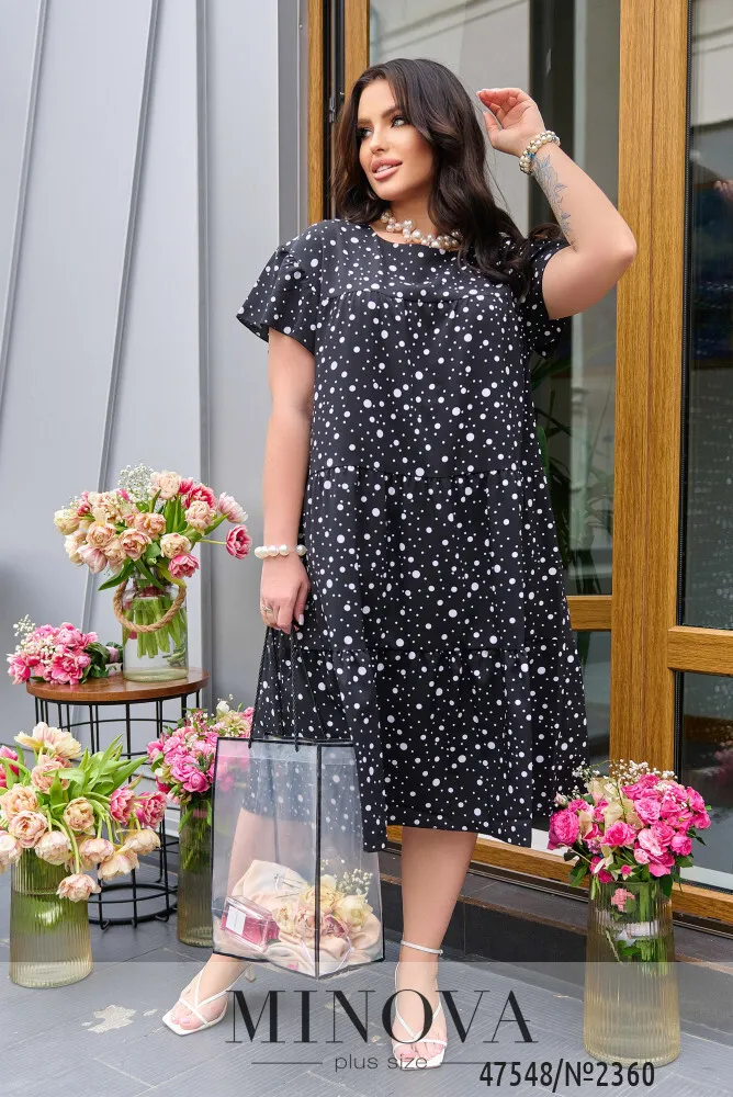 Платье 2360-черный Minova