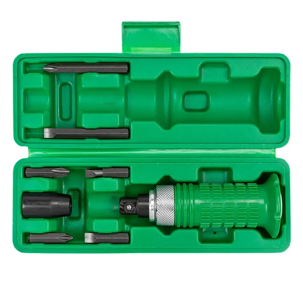 Отвертка ударная с набором бит, 8пр. RockFORCE RF-5064E
