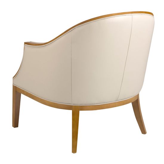 Кресло 5127/A856-T541011 из светло-серой кожи Испания