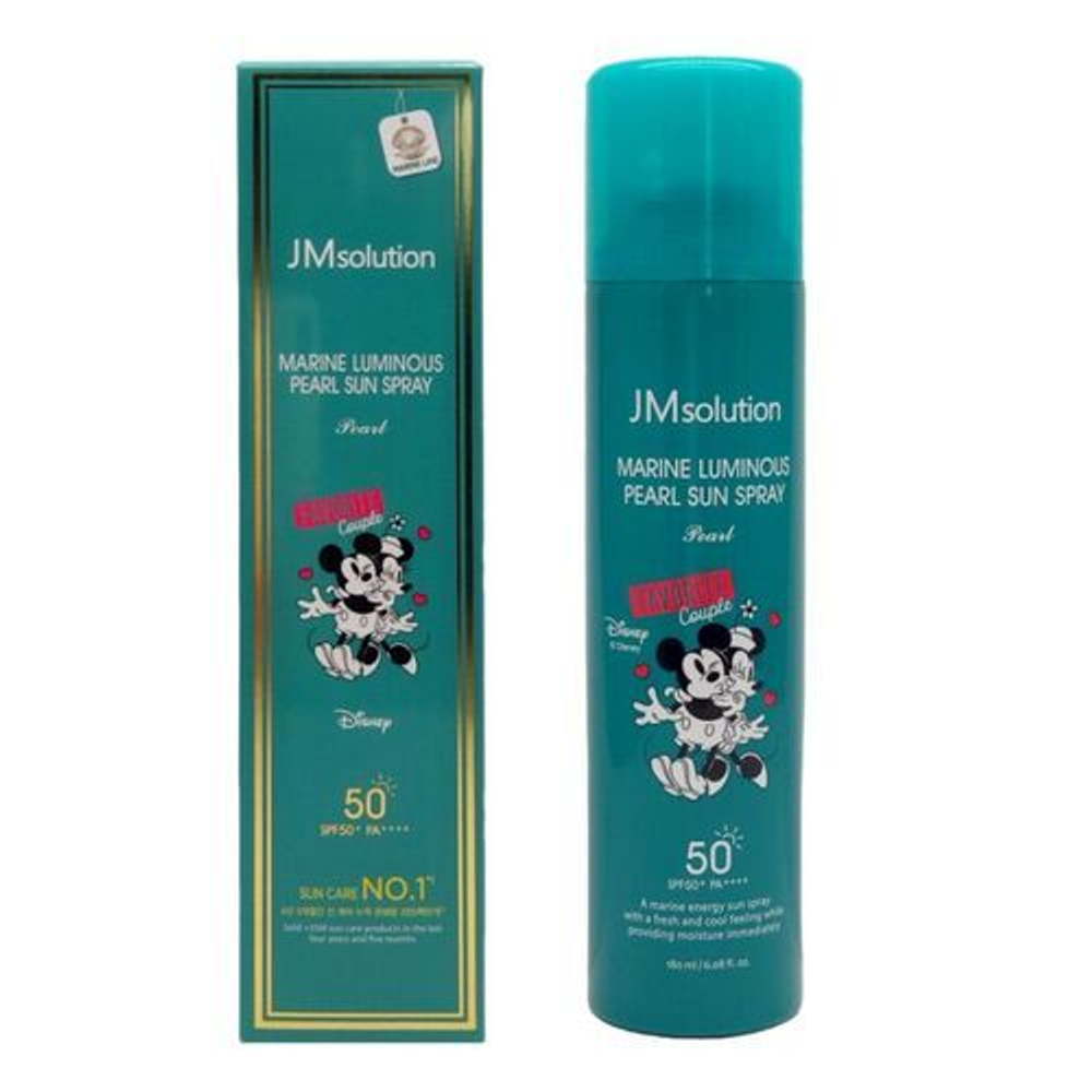 Спрей SPF с жемчугом JMsolution Disney collection favorite luminous pearl SPF50+ PA++++, 180 мл